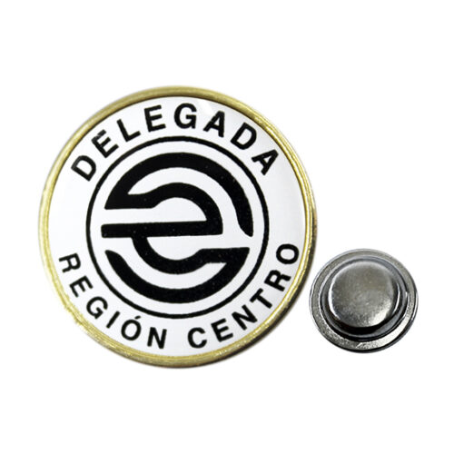 Pin de Solapa Redondo 25mm Dorado Magnético