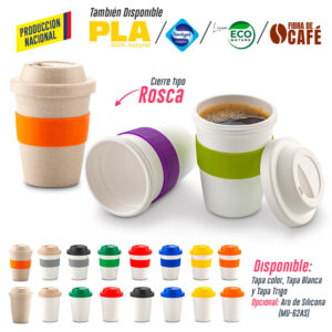 MUG PLASTICO COFFEE PLUS 12OZ- PRODUCCION NACIONAL