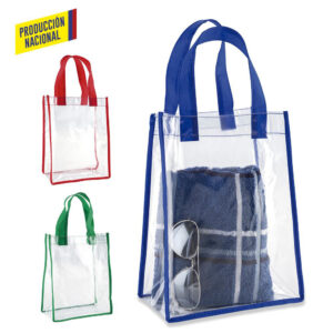 BOLSA CLEAR TRENZA CON RIBETE - PRODUCCION NACIONAL