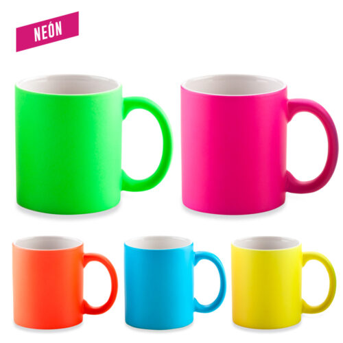 MUG CERAMICA NEON 11OZ - OFERTA