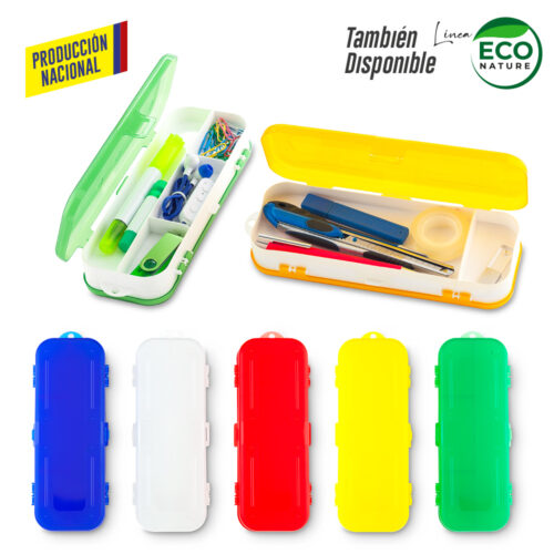ESTUCHE PLASTICO DE TRES CUERPOS - PRODUCCION NACIONAL