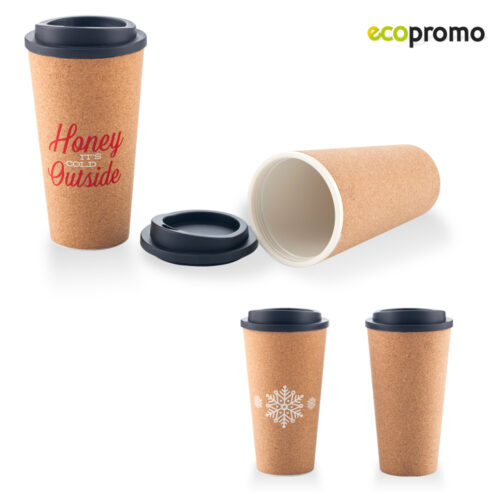 MUG PLASTICO CON CORCHO 16OZ