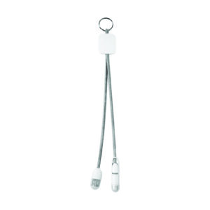 CABLE CARGADOR DE CELULARES "CELLER" GRIS BLANCO