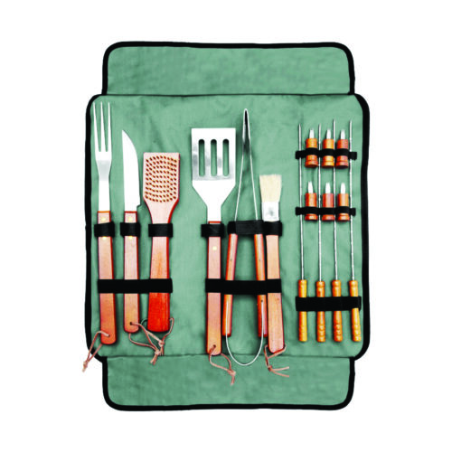 SET DE ASADO / BBQ "SPRING" GRIS