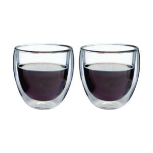 SET DE VASOS DE VIDRIO "GLASGOW" TRANSPARENTE